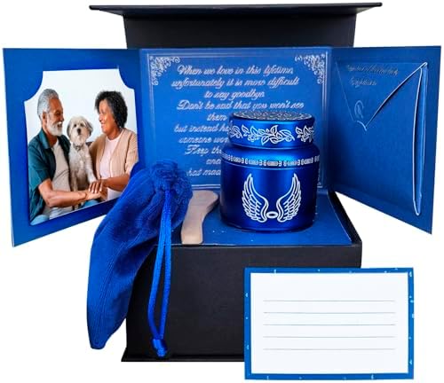 Blue Urn Small Urns for Human Ashes Keepsake Set