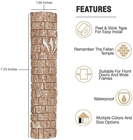 AS Mezuzah Case Western Wall Design Waterproof