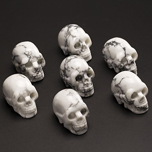 20 Inch Natural Carved Skull Reiki Healing Stone Statue Collectible Figurine