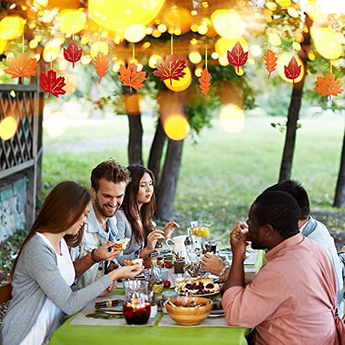 Tatuo 24 Pcs Fall Tree Decorations Thanksgiving Felt Pendant