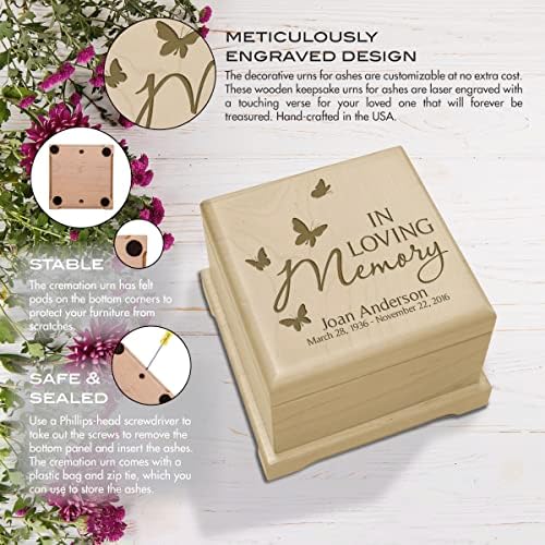 LifeSong Milestones Small Wooden Urns for Ashes