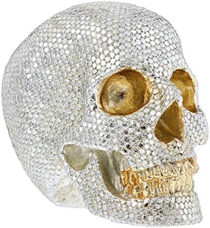 Halloween Skull Statue with Crystal Rhinestones