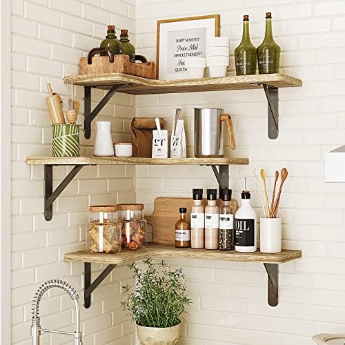 Fixwal Floating Shelves Set of 5 Carbonized Black