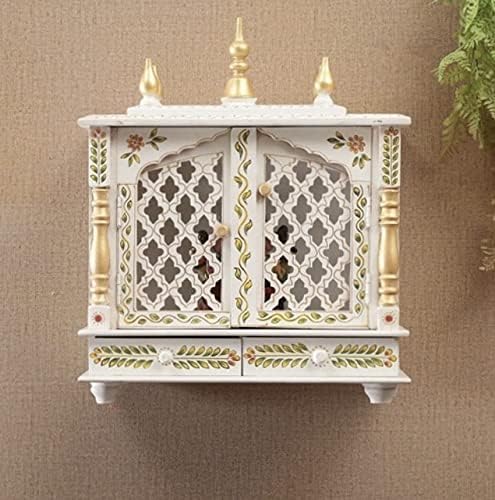 TAM Creatio Small Wooden Puja Mandir Wall Sculpture