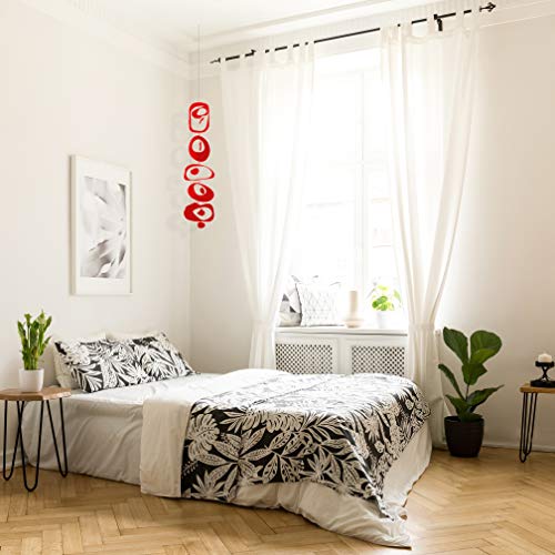 Zen Mobile - Red - Calm Mindfulness Home Decor Hanging Art