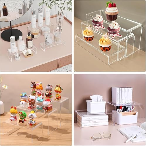 5Pcs Acrylic Risers Display Stands for Home Decor