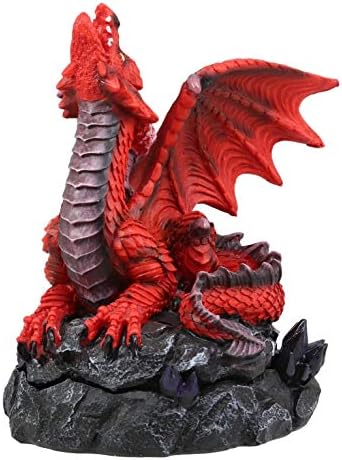Ebros Gift Stryker Red Dragon Incense Burner Figurine 625 Inch