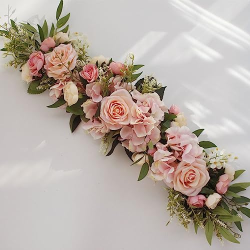 TREETDOBV Pink Rose Swag Artificial Flowers Wedding Decor