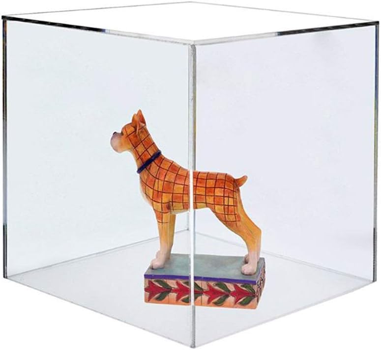 Angwang Clear Acrylic 5 Sided Jewelry Display Box Case Square Cube Props Box