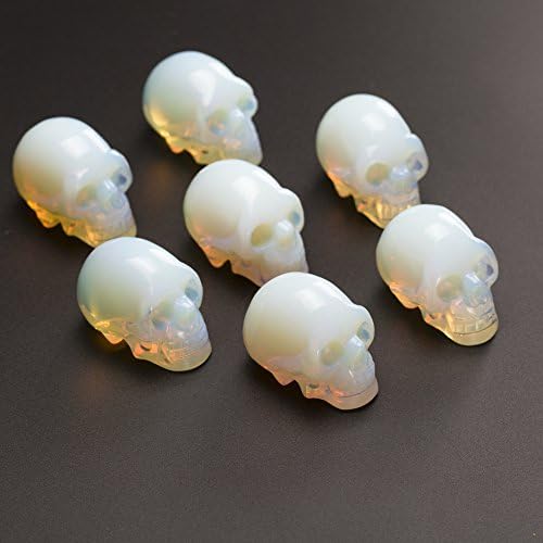 20 Inch Natural Carved Skull Crystal Reiki Healing Statue Collectible Figurine