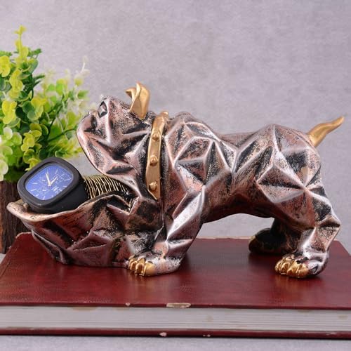 Cool Dog Sculpture with Plate for Home Decor