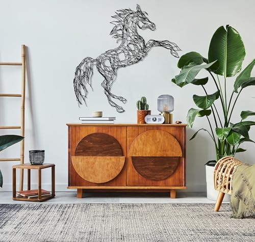 DecoSoul Tree Horse Metal Wall Art Decor 50x50cm