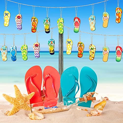36 Pcs Summer Wood Hanging Ornaments with 12 Styles