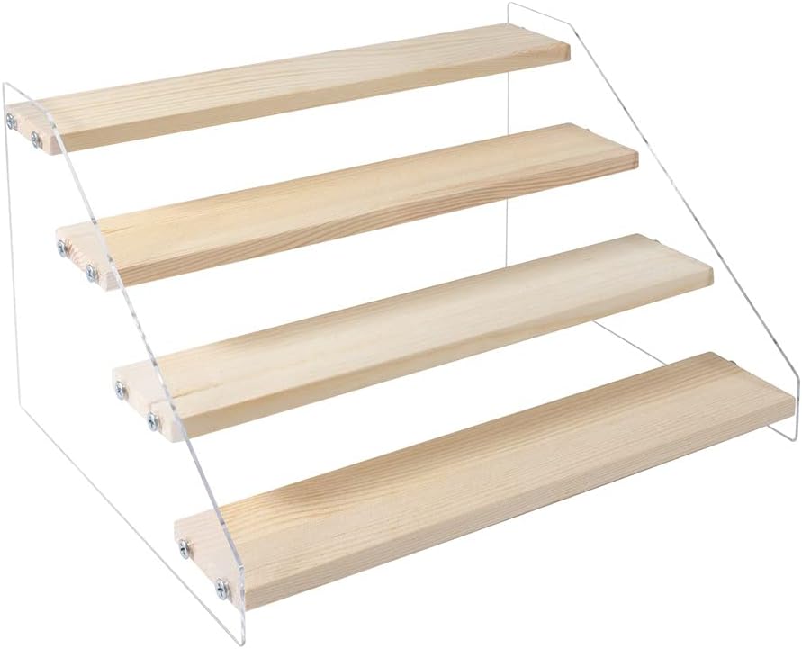 4 Tier Acrylic Display Stand for Figures and Jewelry