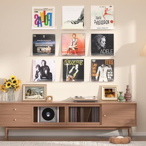 Upsimples 18 Pack Vinyl Record Wall Shelves