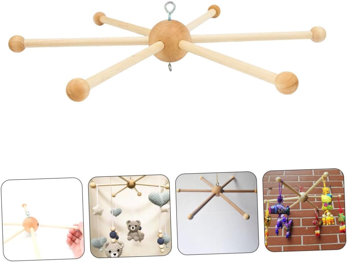 DIY Wind Chime Mobile Wooden Frame 6-Legged Decor