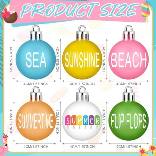 Barydat 24 Pcs Summer Sunflower Hanging Ornaments Tree Decor