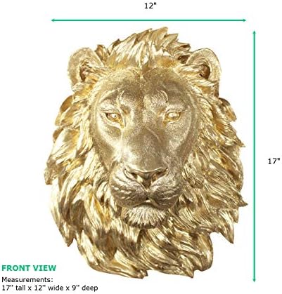 Wallcharmers Gold Lion Wall Sculpture