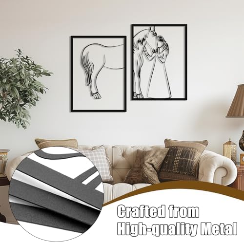 Vofstand Girl Embraces Horse Wall Decor