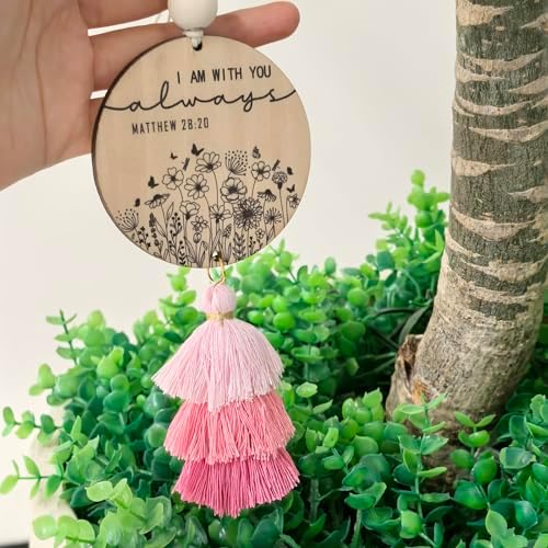 Christian Car Charm with Tassel for Women Men