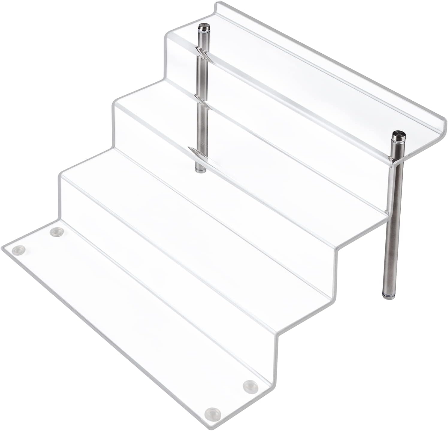 LileZbox Acrylic Display Stand 4-Tier Clear Large