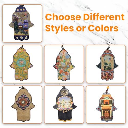 Majestic Giftware 8 Wood Hamsa Wall Decor
