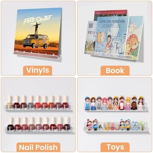 Upsimples 18 Pack Vinyl Record Wall Shelves