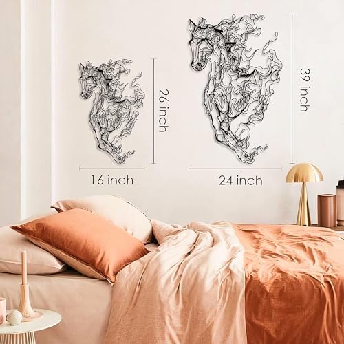 PLTZCRAFT Horse Metal Wall Art 39x24 Inches