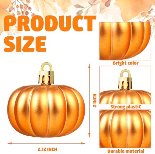12 Pcs Pumpkin Hanging Ornaments Fall Decor