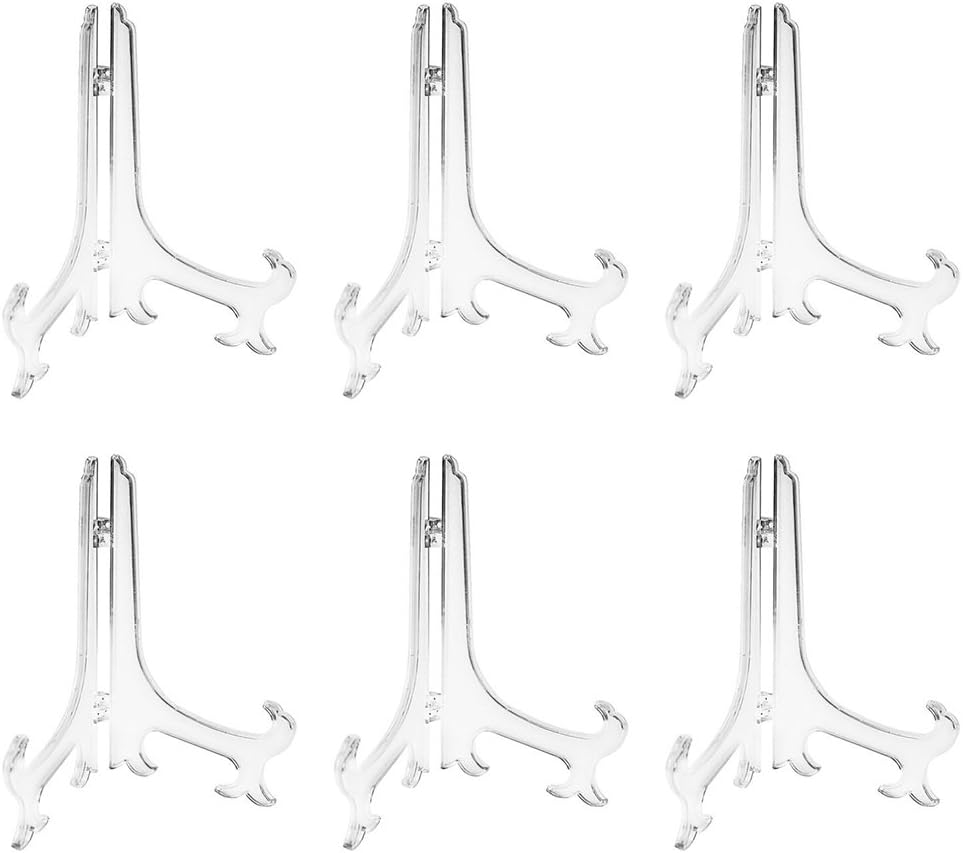 Artliving 9 Inch Clear Plastic Easels 6 Pack