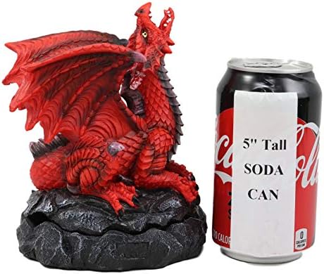 Ebros Gift Stryker Red Dragon Incense Burner Figurine 625 Inch