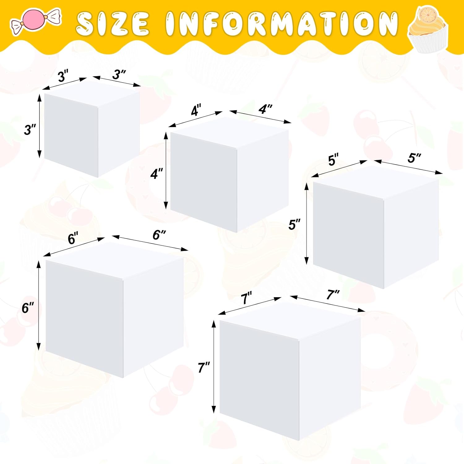 Geetery 5 Piece Acrylic Display Riser Set White