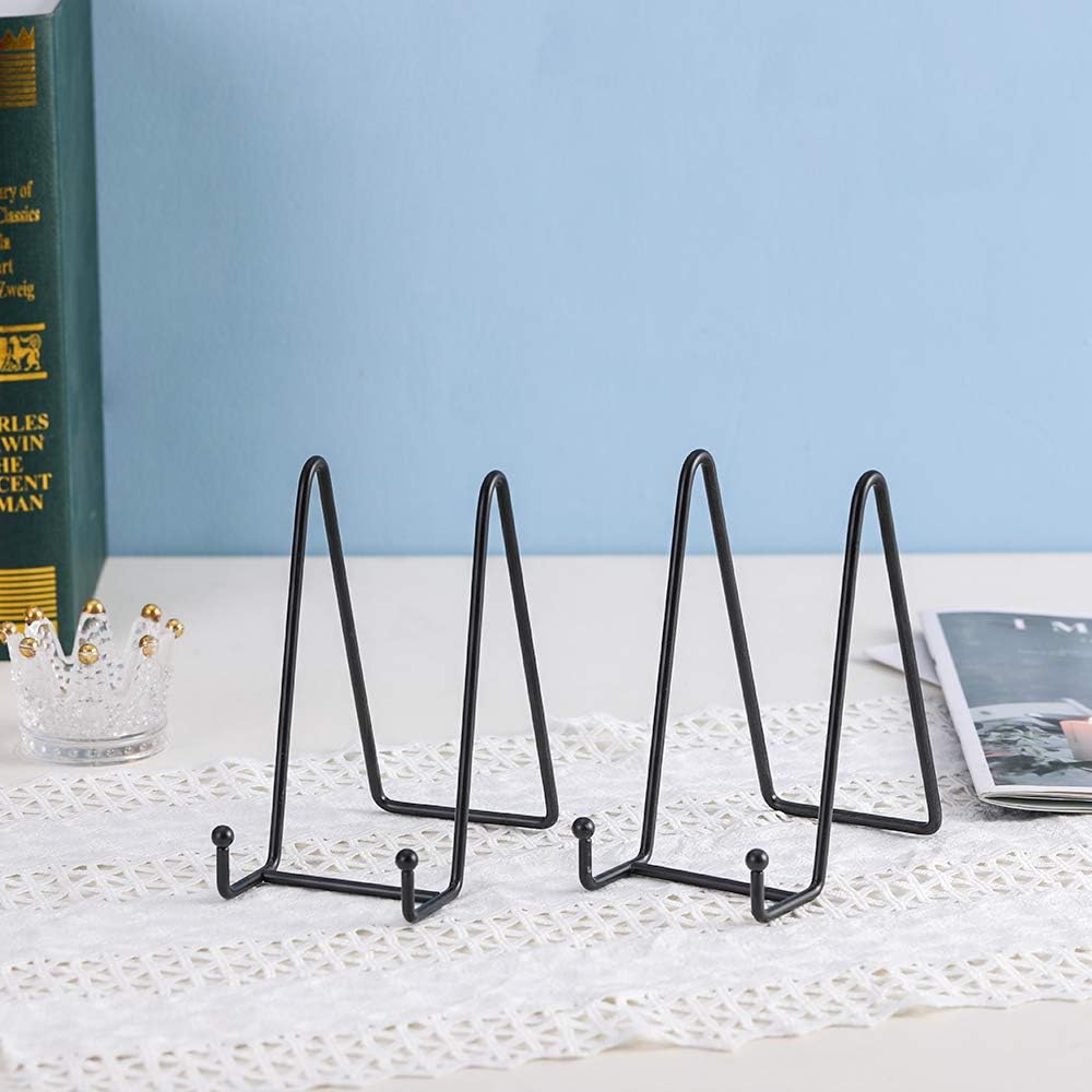 Artliving Plate Stands 6 Inch Black 6 Pack