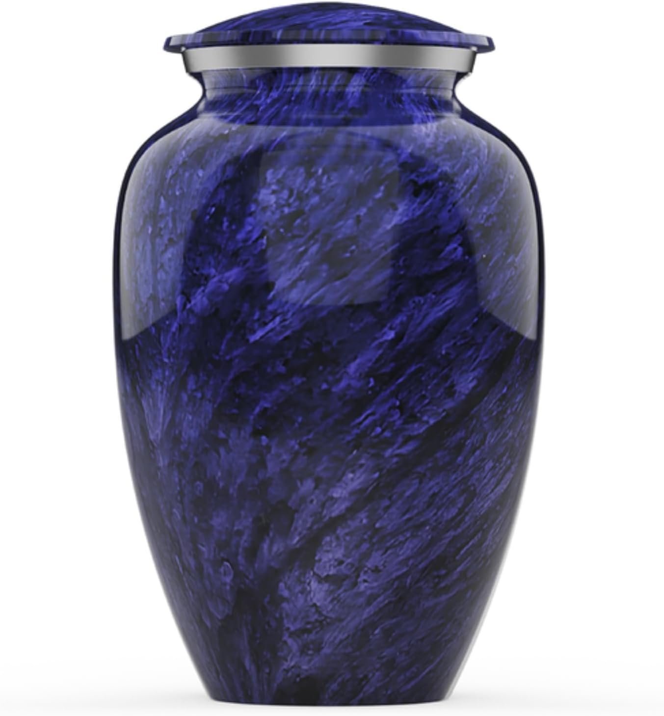 Modern Memorials Cremation Urn - Purple Marble Finish