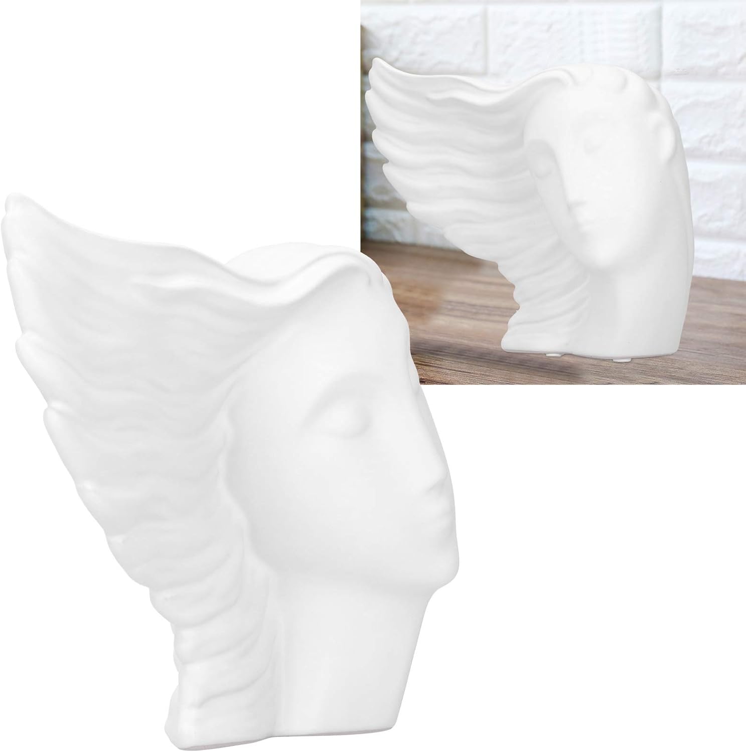 Women Head Sculpture 85x37x67in Ceramic Decor Statue
