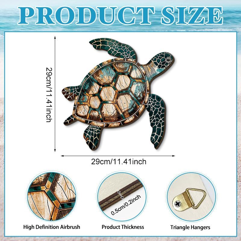 GENHAOTHREE Coastal Sea Turtle Dolphin Wall Decor Set