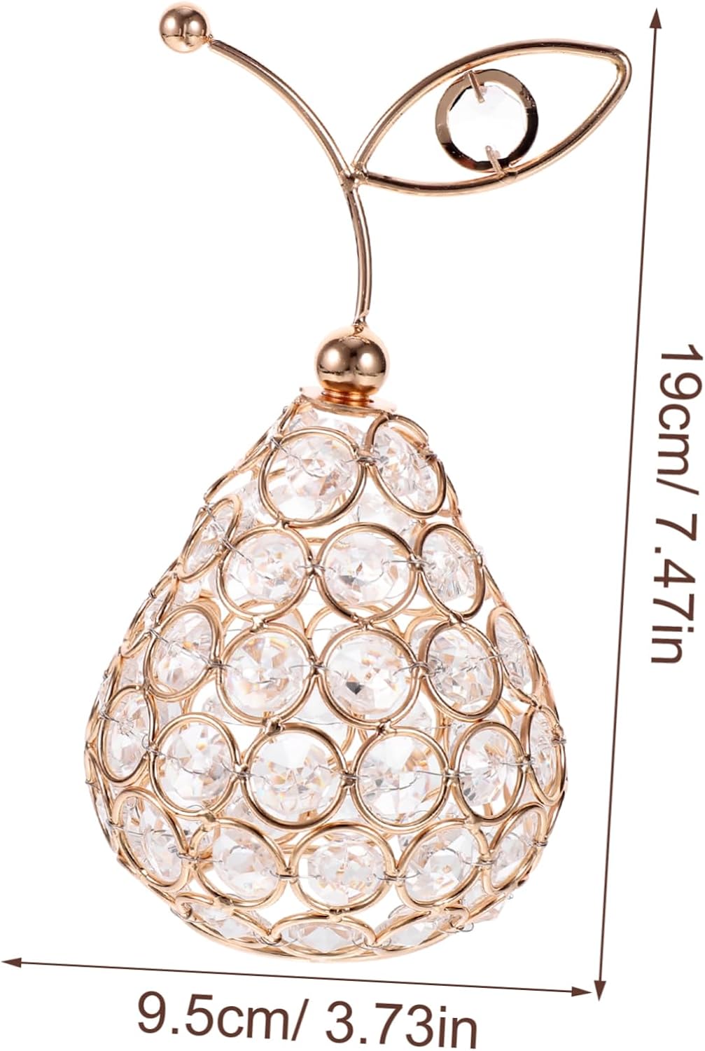 Creative Crystal Fruit Figurine Decor for Home and Office