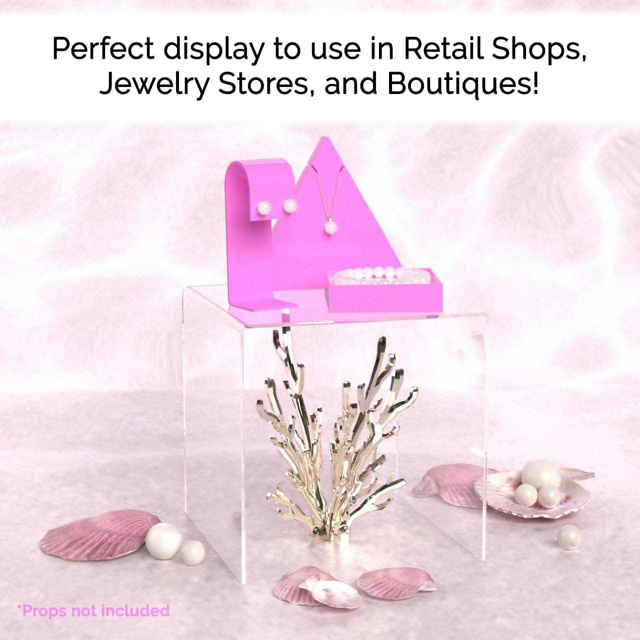 Marketing Holders Acrylic Display Riser Stand 8 Inch Wide 2 Pack