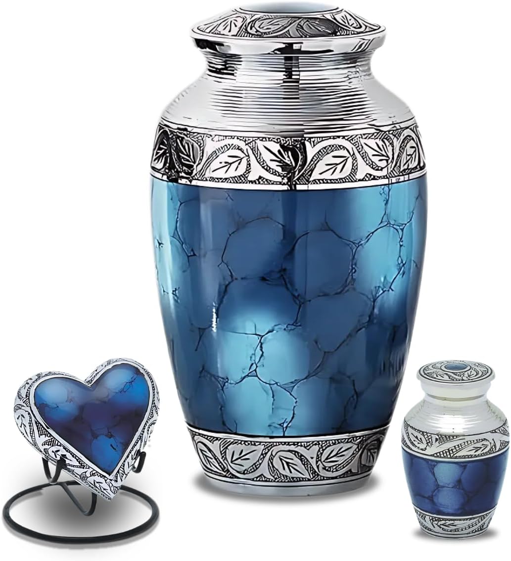 Grecian Blue Set Decorative Urns