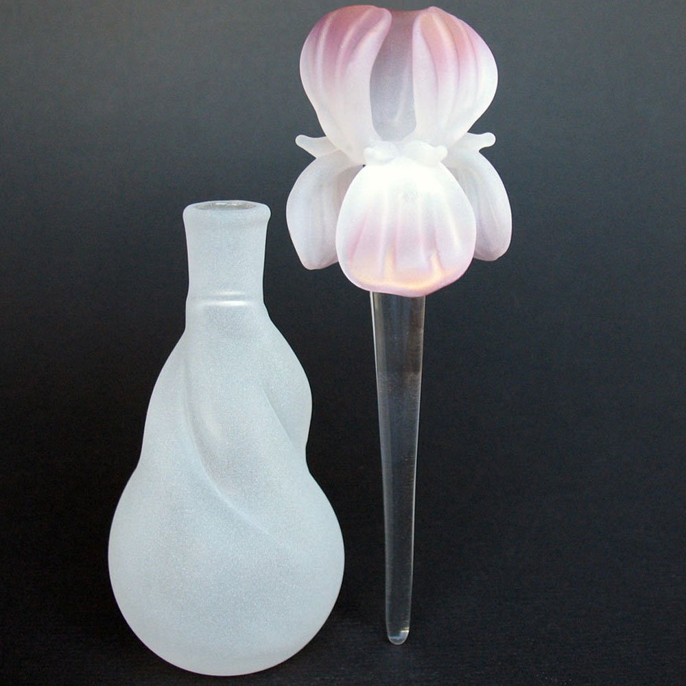 Iris Perfume Bottle Hand Blown Glass
