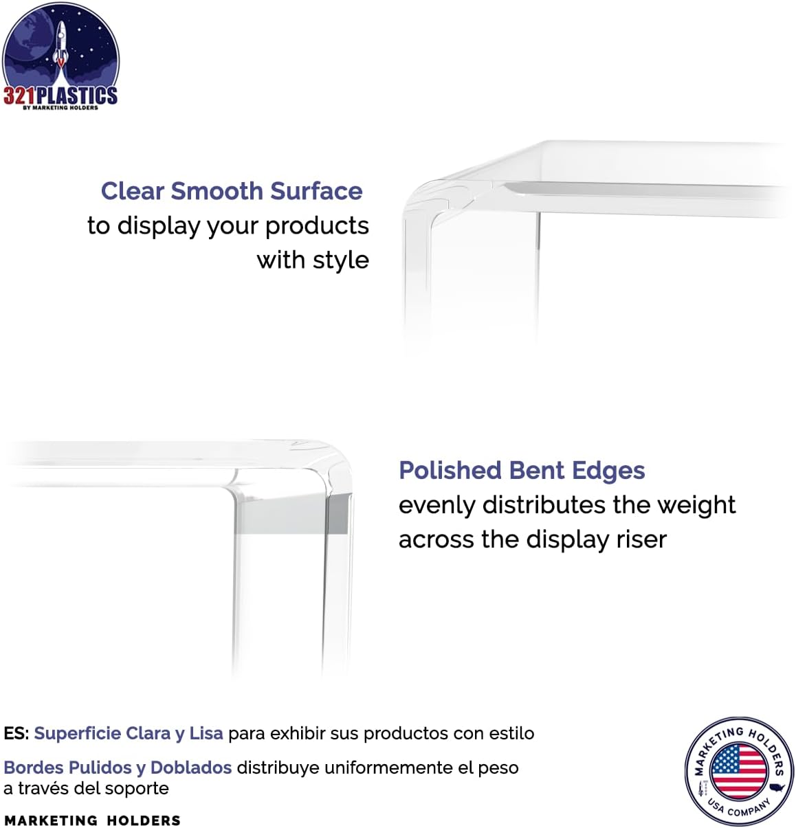 4 Pack Acrylic Riser Display Stand for Collectibles