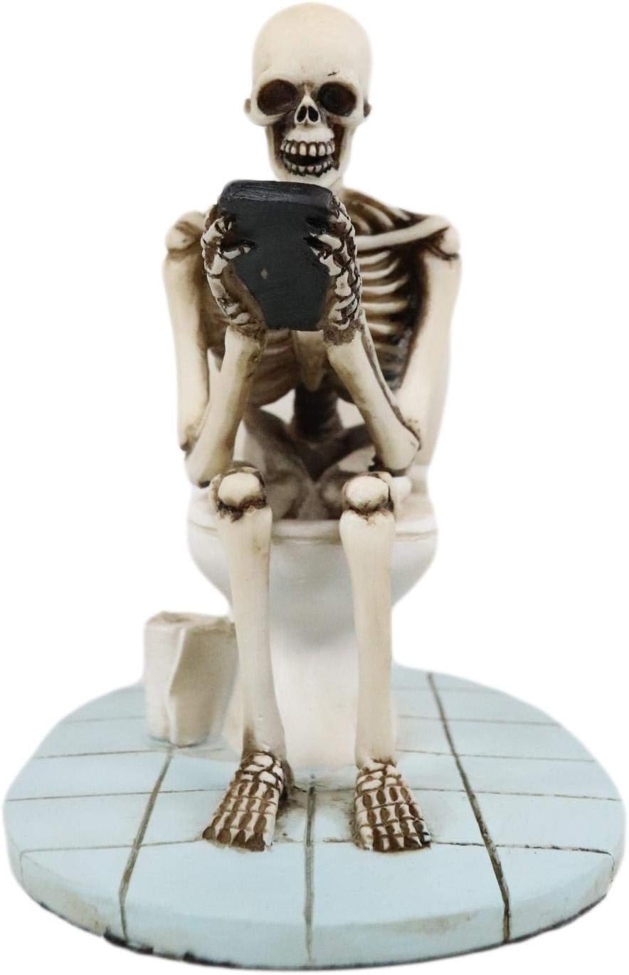 Ebros Eternal Afterlife Constipated Skeleton Figurine