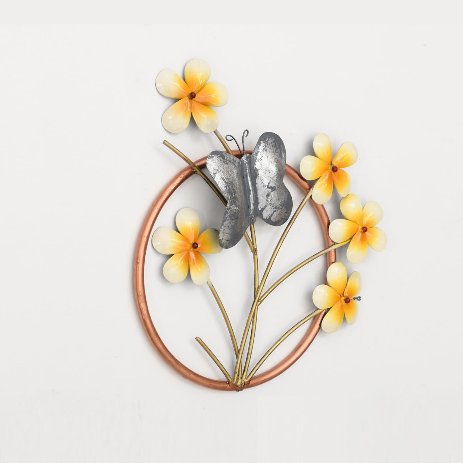Malik Designs Butterfly Floral Wall Art with Frame