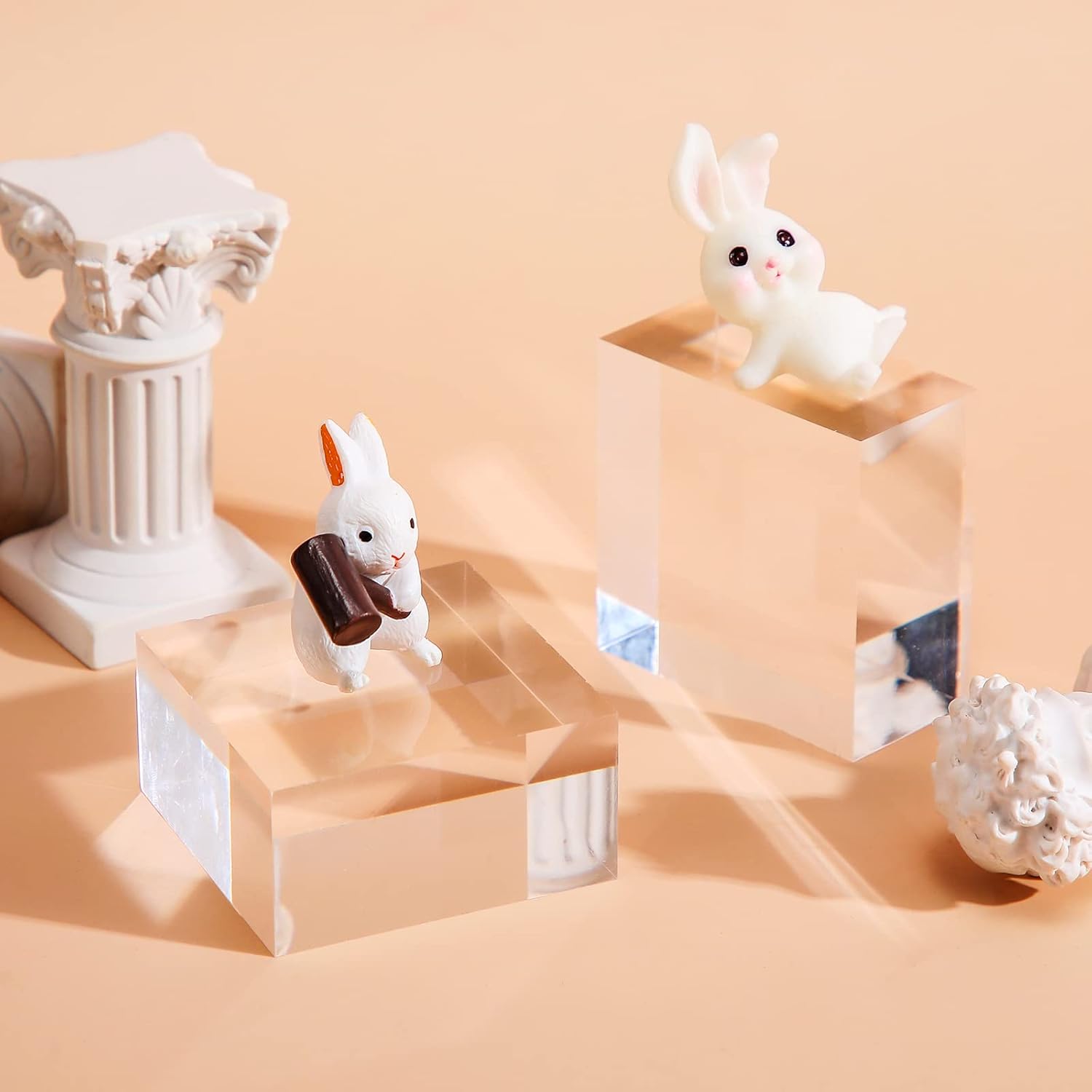 Clear Acrylic Display Blocks for Jewelry and Collectibles