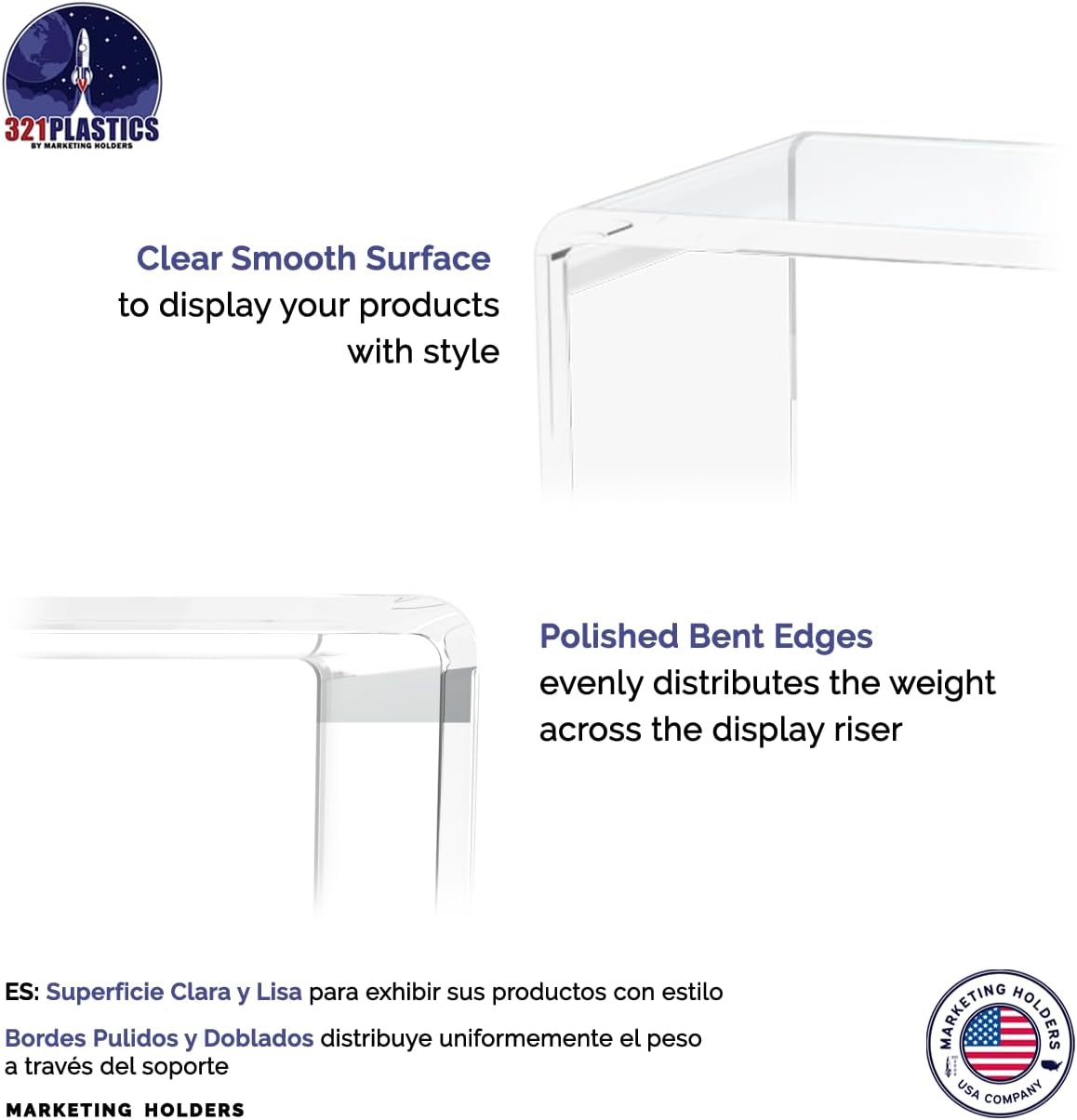 Clear Acrylic Riser Display Table 3 Inch Square