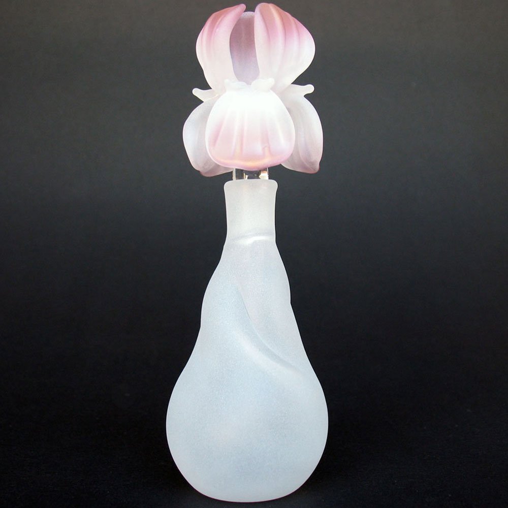 Iris Perfume Bottle Hand Blown Glass