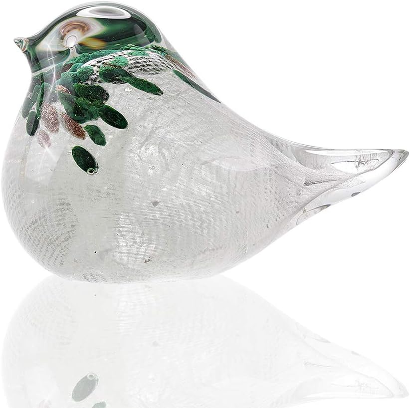 SPI Art Glass Green Feathered Bird 1