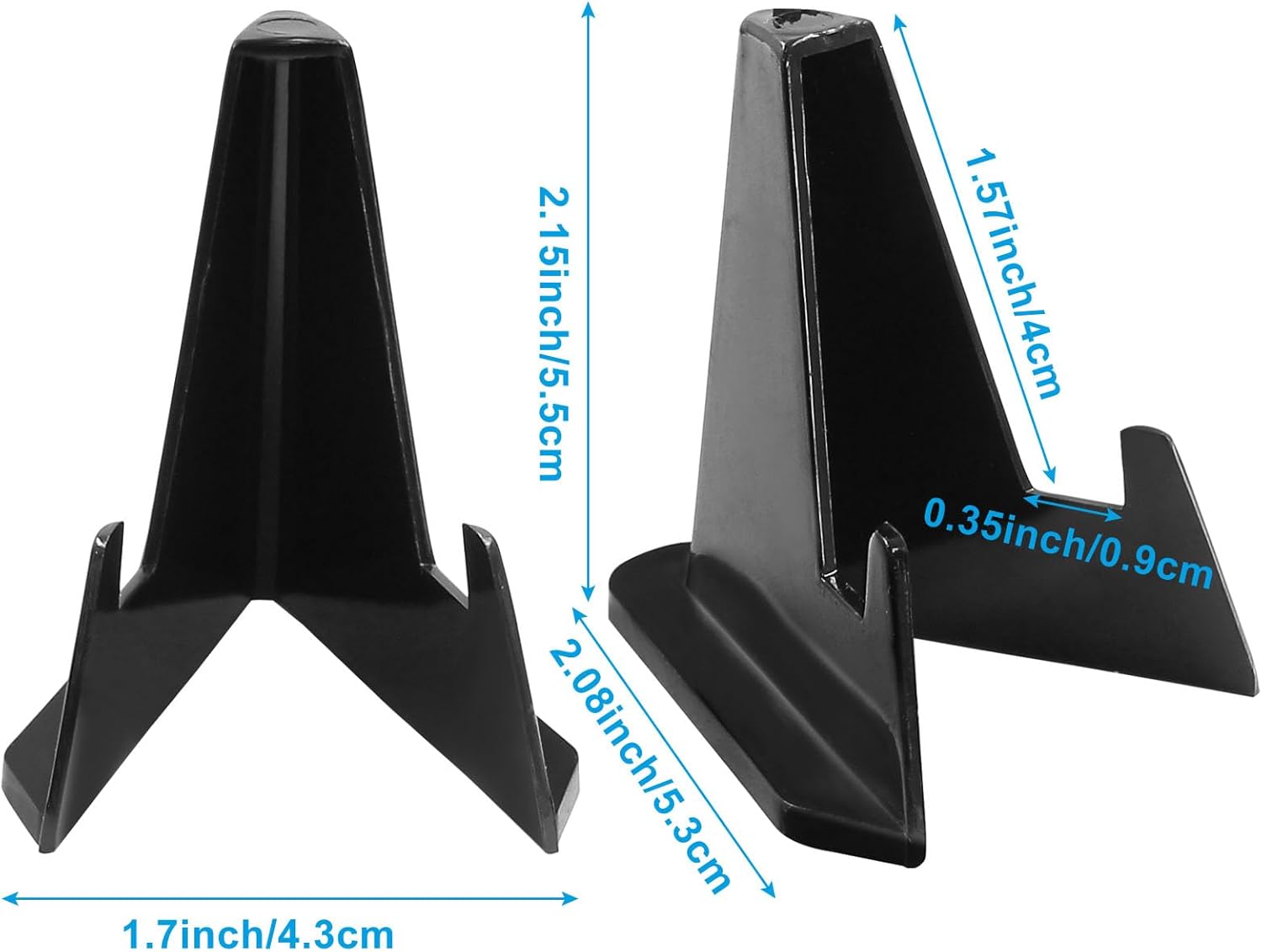 Hordion 12 Pack Black Acrylic Easel Display Stand