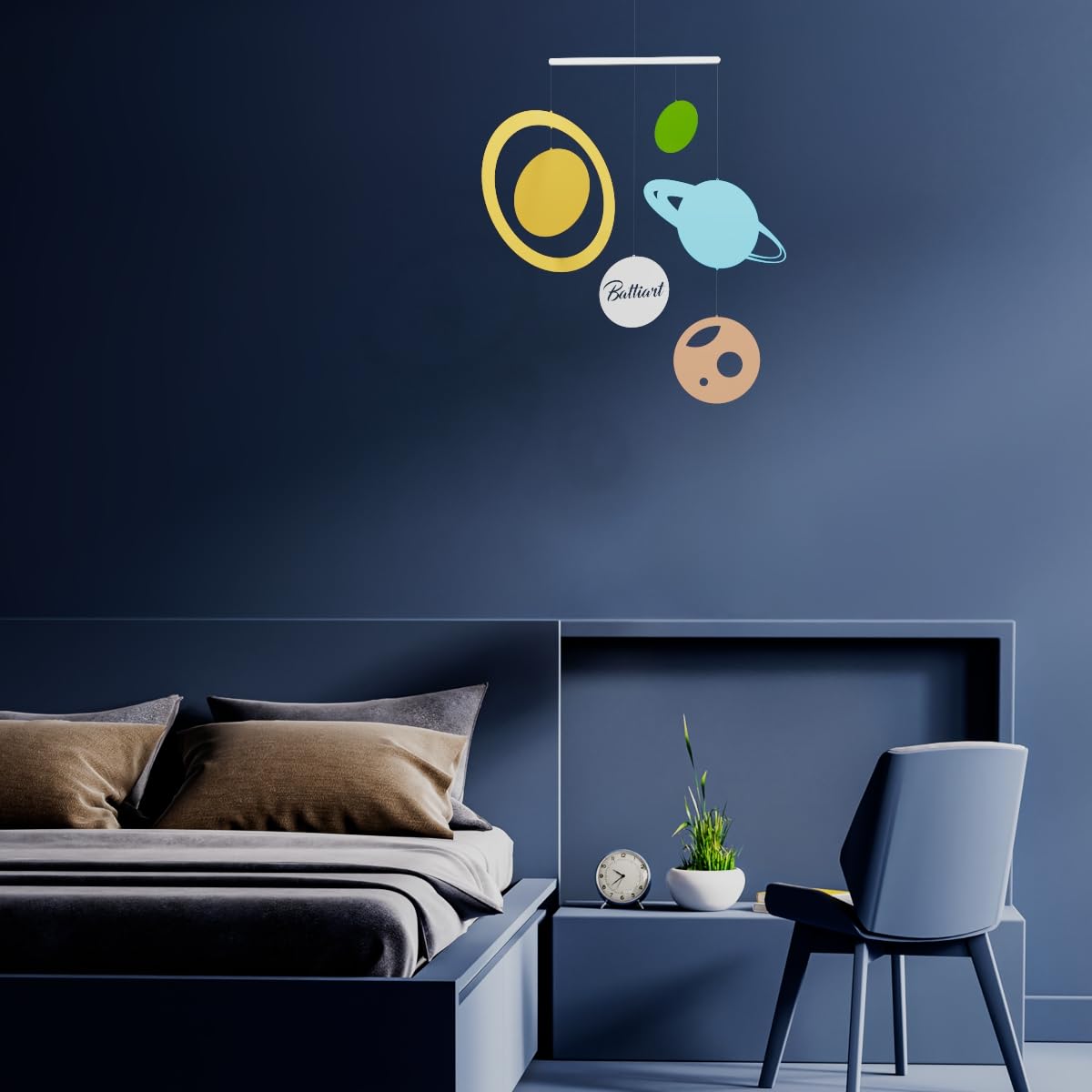 Solar System Hanging Mobile with Planets - Cosmic Decor