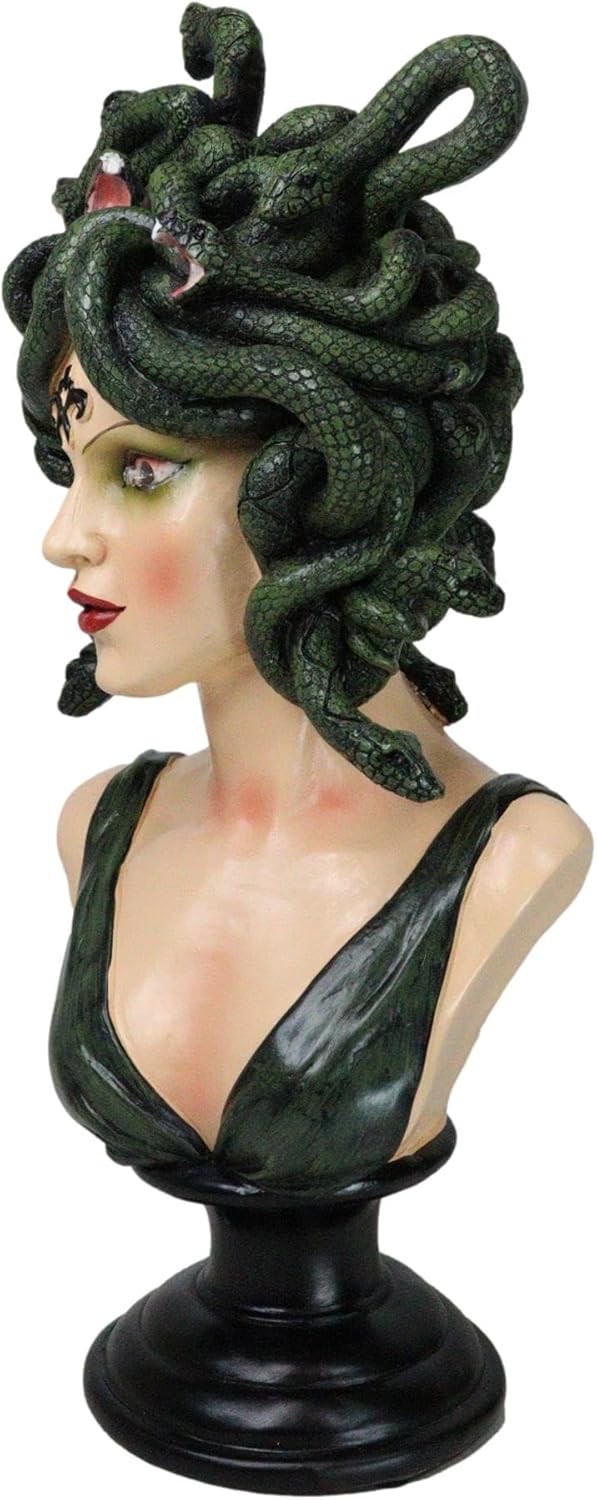 Greek Goddess Medusa LED Eye Bust Figurine
